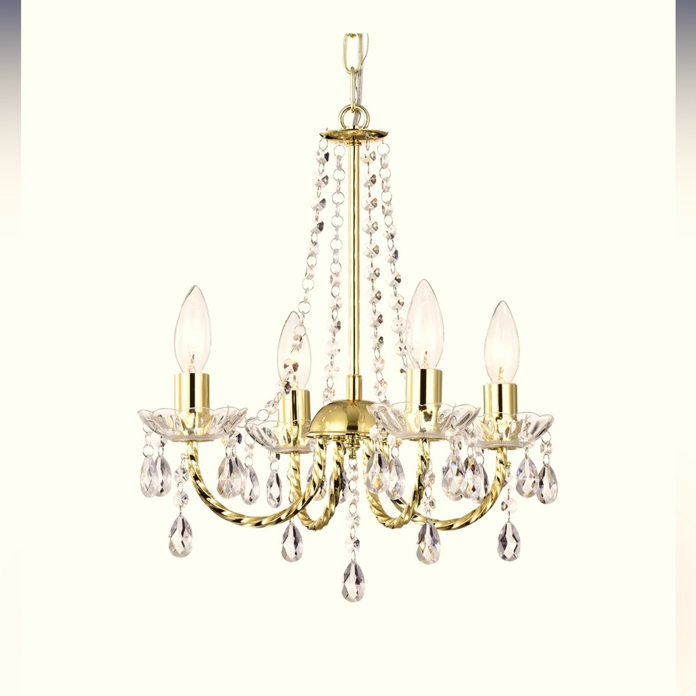 Boho eclectic Gold Chandelier Light Fixture -4-Light
Modern Crystal Chandelier